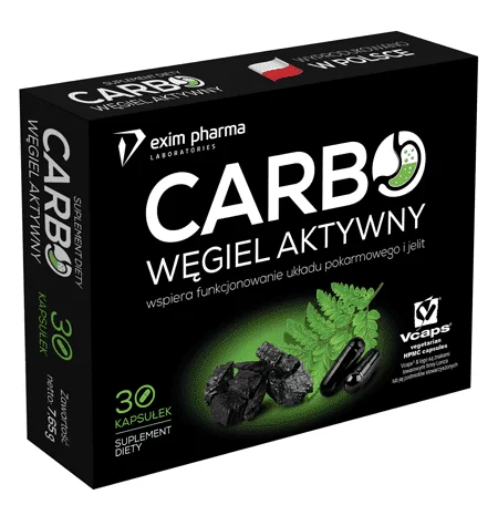 Carbo węgiel aktywny – 30 kapsułek